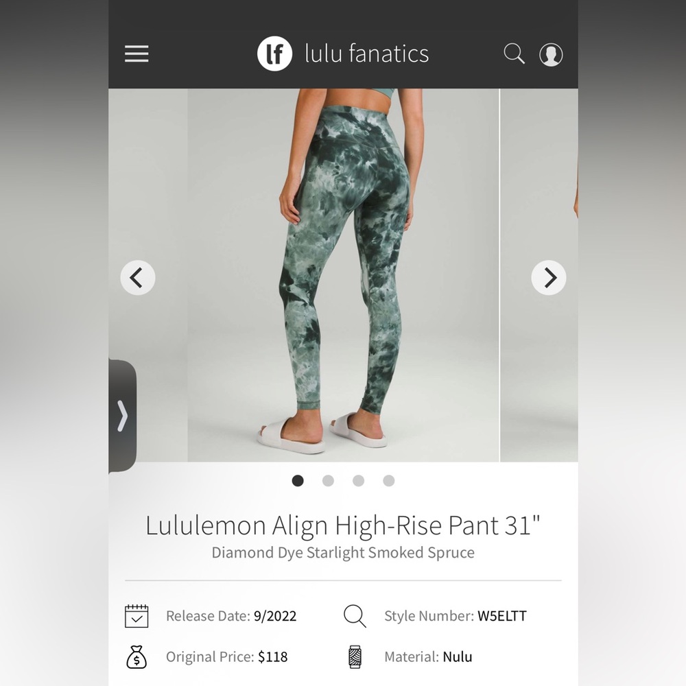 58.Lululemon Align high rise Leggings 31” in Diamond Dye Starlight Smoked Spruce